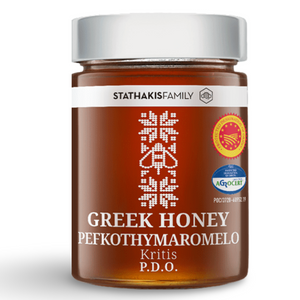 STATHAKIS Pefkothymaromelo of Crete PDO – Pine & Thyme Honey 450gr